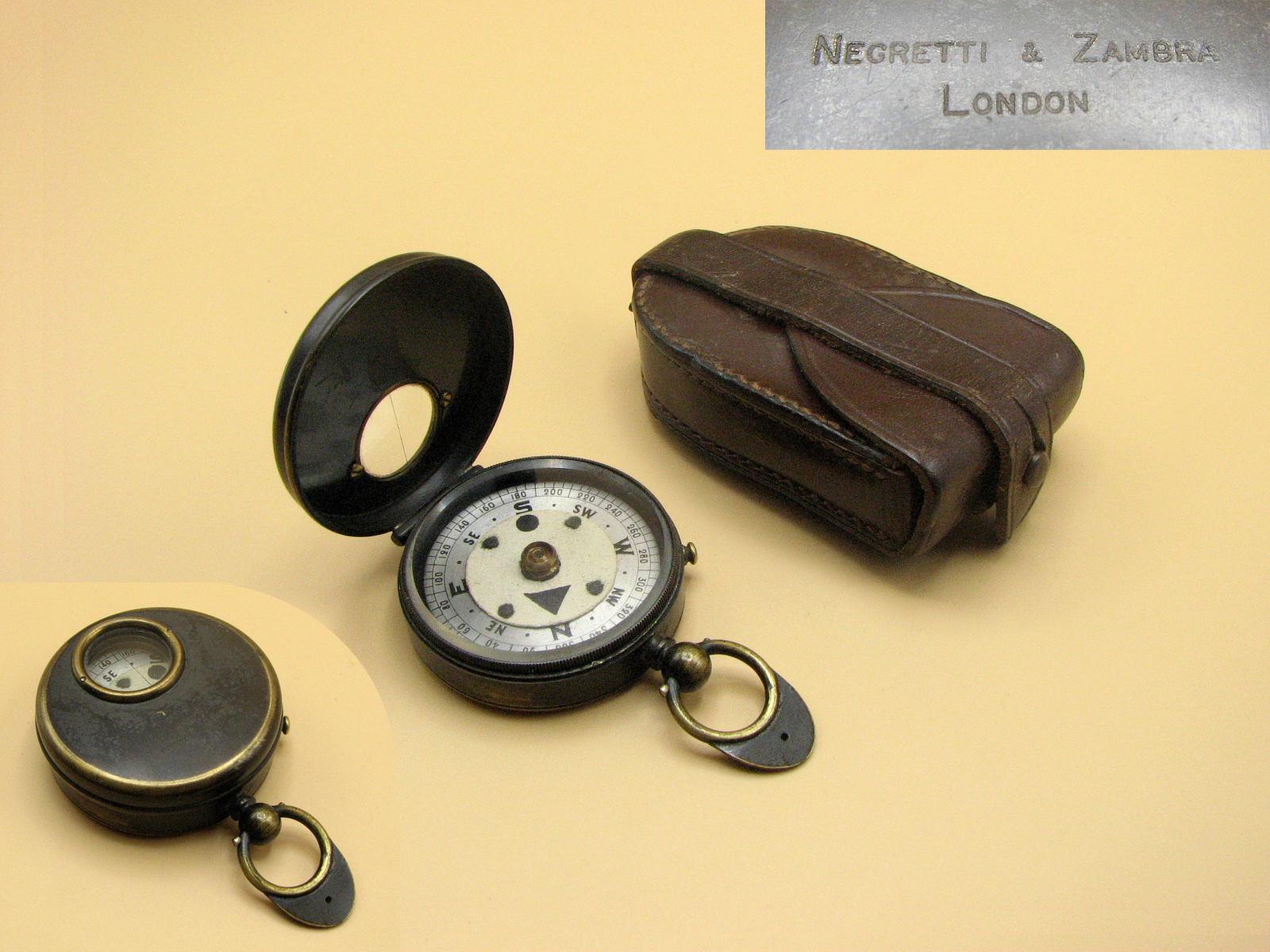 Late 19th century Negretti & Zambra pocket marching compass